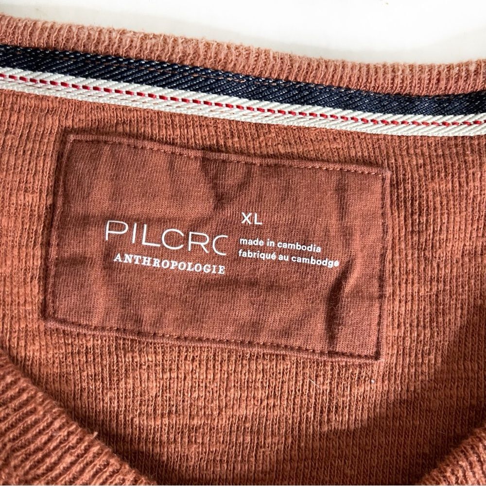 PILCRO Anthropologie Diana Pullover Knit Top Ruffle Detail Rounded Hem Size XL - Picture 7 of 12
